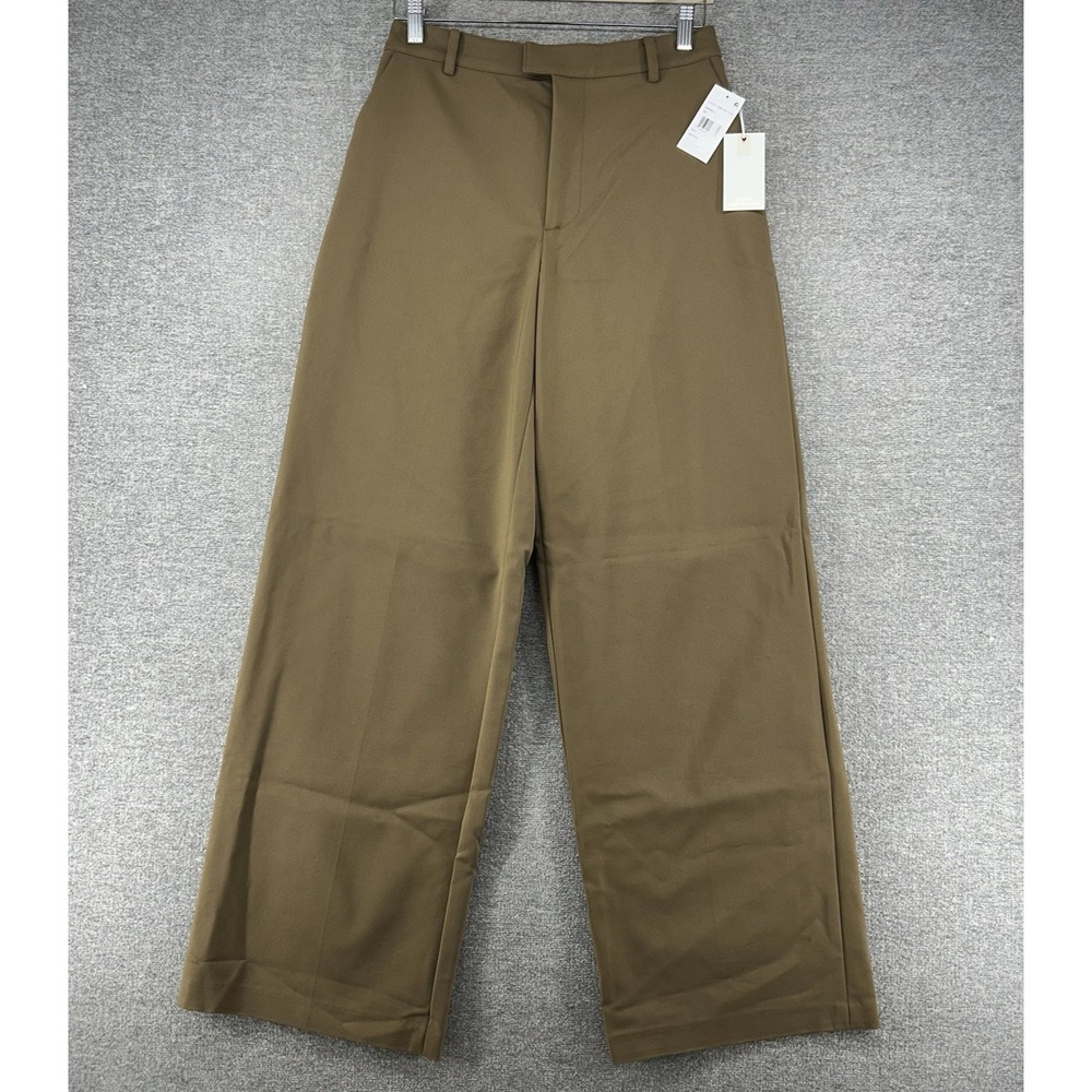 Good American Dress Pants Women Size 2/26‎ Tan Wide Leg Casual New